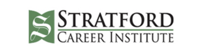 Stratford Career Institute logo featuring a stylized "S" in a green square next to the institute's name in black and green text.