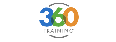 360training logo featuring the number "360" in blue, green, and orange with the word "TRAINING" in gray below and a gray arc above the numbers.