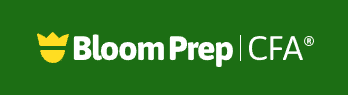 Bloom Prep CFA logo on a green background, featuring a yellow crown icon left of the white text—reflecting our commitment to providing the Best CFA Study Materials for your CFA Exam Prep.