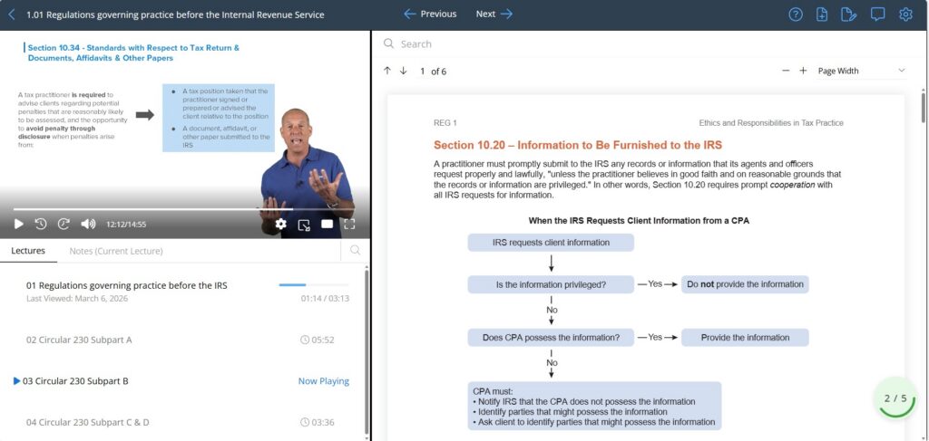 Becker vs UWorld CPA video experience