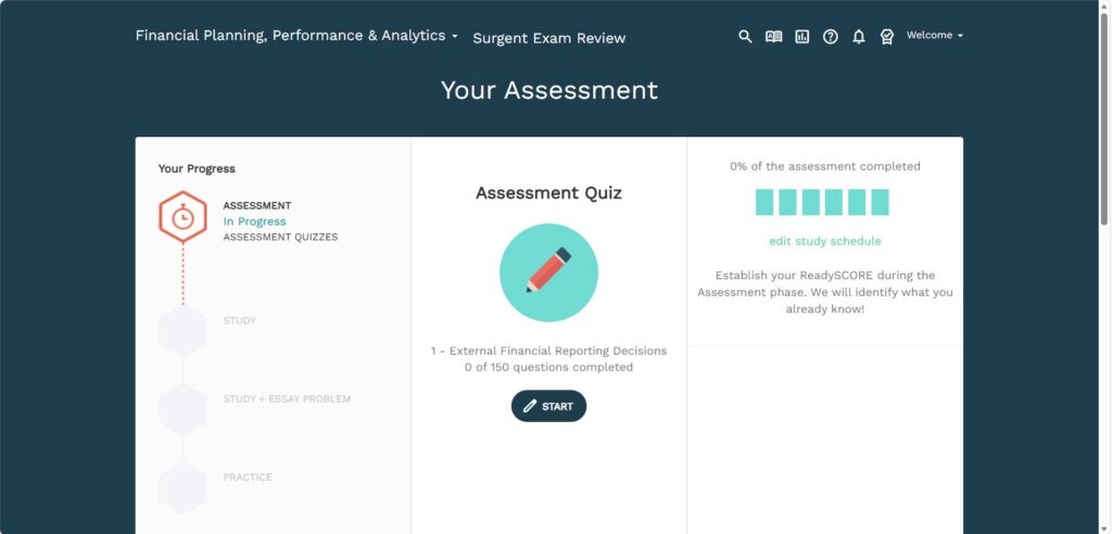 Surgent CMA Review quiz
