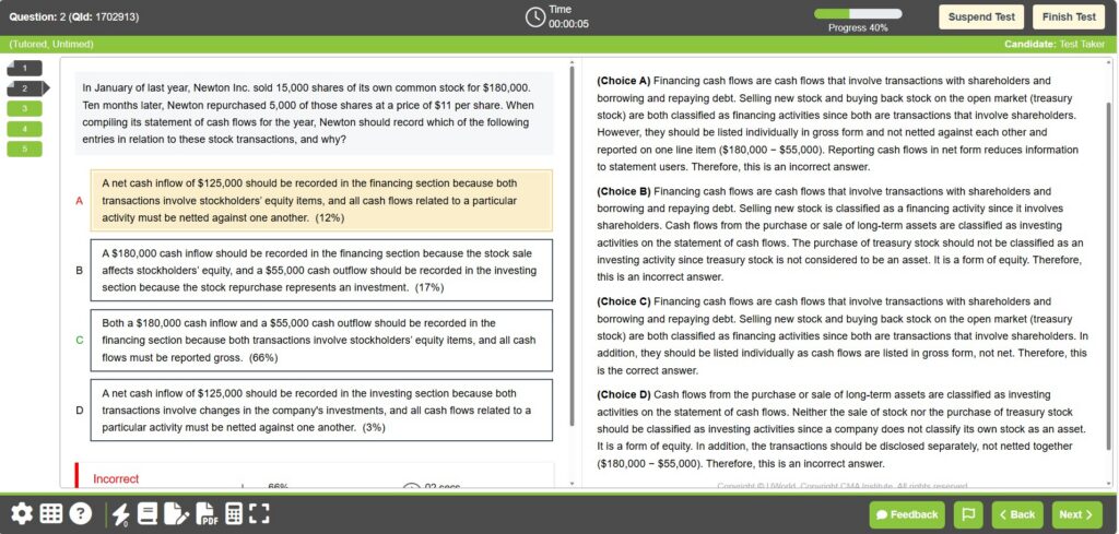 UWorld CMA Review answer explanations